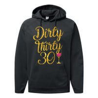 Dirty Thirty 30 Years Old 30th Birthday Party Gift Ideas Tank Top Performance Fleece Hoodie