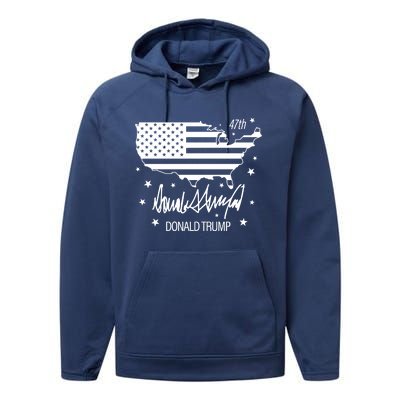 Donald Trump 47th President American Performance Fleece Hoodie