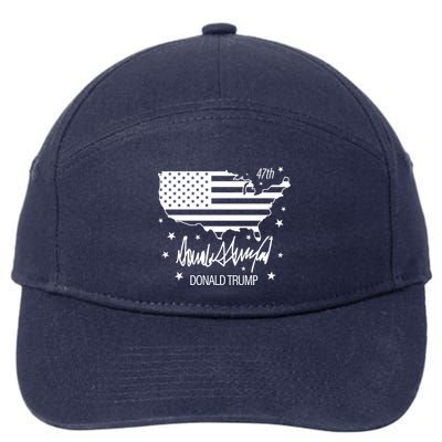 Donald Trump 47th President American 7-Panel Snapback Hat