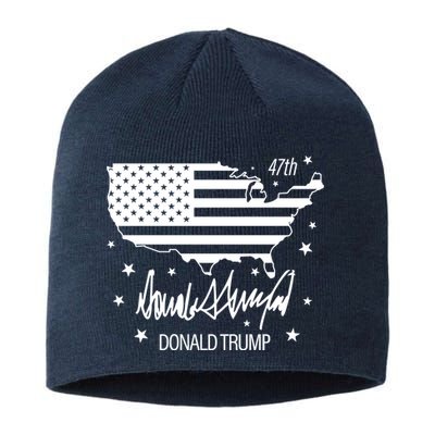 Donald Trump 47th President American Sustainable Beanie