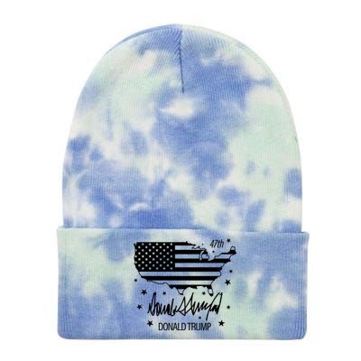 Donald Trump 47th President American Tie Dye 12in Knit Beanie