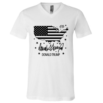 Donald Trump 47th President American V-Neck T-Shirt