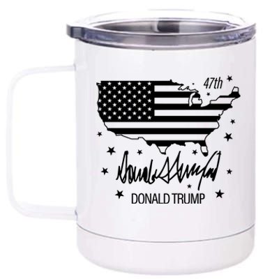 Donald Trump 47th President American 12 oz Stainless Steel Tumbler Cup