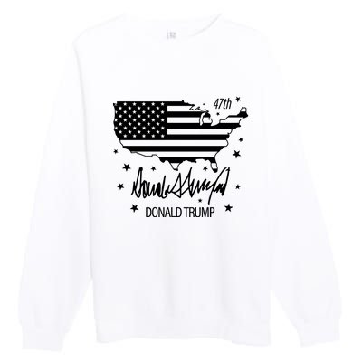 Donald Trump 47th President American Premium Crewneck Sweatshirt