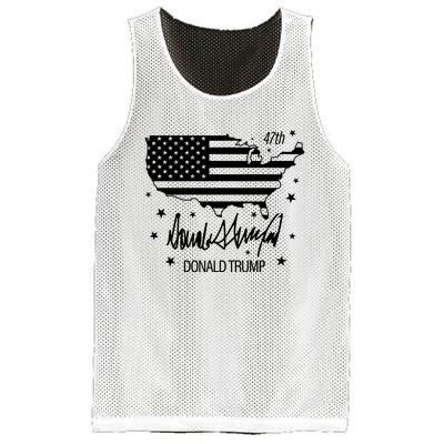 Donald Trump 47th President American Mesh Reversible Basketball Jersey Tank