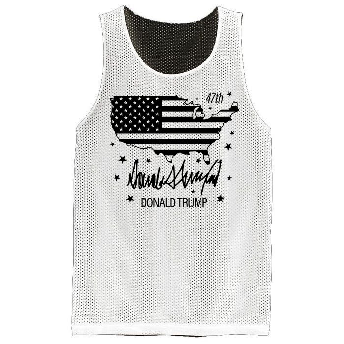 Donald Trump 47th President American Mesh Reversible Basketball Jersey Tank