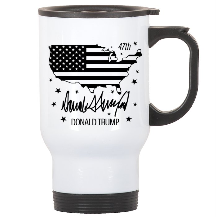 Donald Trump 47th President American Stainless Steel Travel Mug