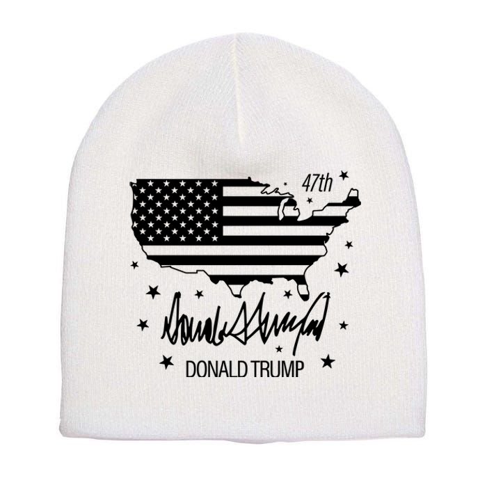 Donald Trump 47th President American Short Acrylic Beanie