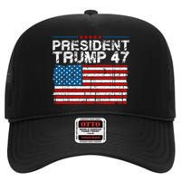 Donald Trump 47 Usa President 2024 Trump 47 President High Crown Mesh Back Trucker Hat