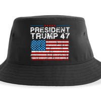 Donald Trump 47 Usa President 2024 Trump 47 President Sustainable Bucket Hat