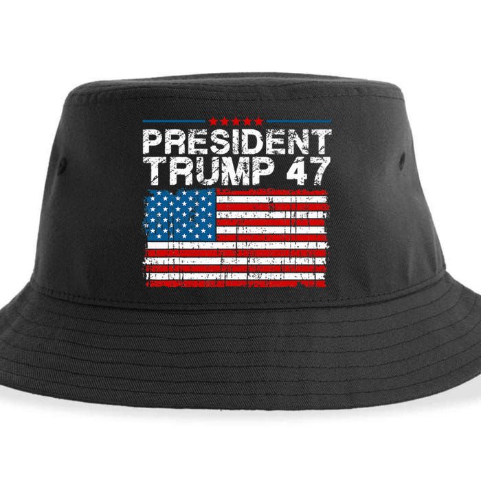 Donald Trump 47 Usa President 2024 Trump 47 President Sustainable Bucket Hat