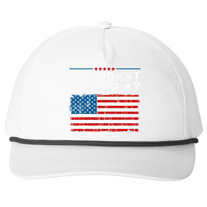 Donald Trump 47 Usa President 2024 Trump 47 President Snapback Five-Panel Rope Hat