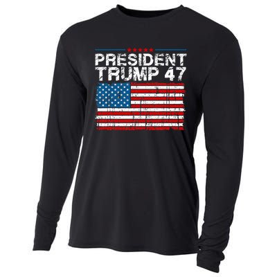 Donald Trump 47 Usa President 2024 Trump 47 President Cooling Performance Long Sleeve Crew