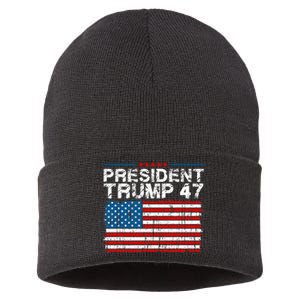 Donald Trump 47 Usa President 2024 Trump 47 President Sustainable Knit Beanie