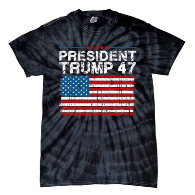 Donald Trump 47 Usa President 2024 Trump 47 President Tie-Dye T-Shirt