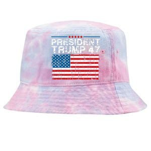 Donald Trump 47 Usa President 2024 Trump 47 President Tie-Dyed Bucket Hat