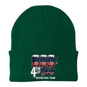 Drinking Team 4th Of July Beer Mug American Flag Patriotic Knit Cap Winter Beanie