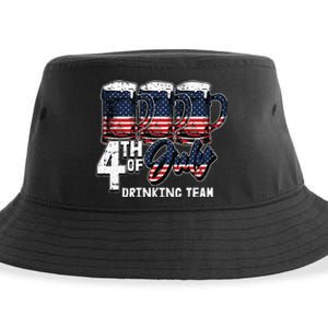 Drinking Team 4th Of July Beer Mug American Flag Patriotic Sustainable Bucket Hat