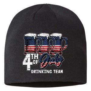 Drinking Team 4th Of July Beer Mug American Flag Patriotic Sustainable Beanie