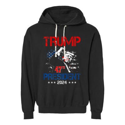 Donald Trump 47th President 2024 Trump Inauguration Day Garment-Dyed Fleece Hoodie