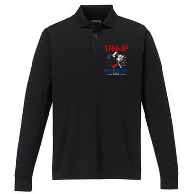 Donald Trump 47th President 2024 Trump Inauguration Day Performance Long Sleeve Polo