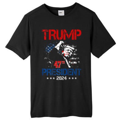 Donald Trump 47th President 2024 Trump Inauguration Day Tall Fusion ChromaSoft Performance T-Shirt