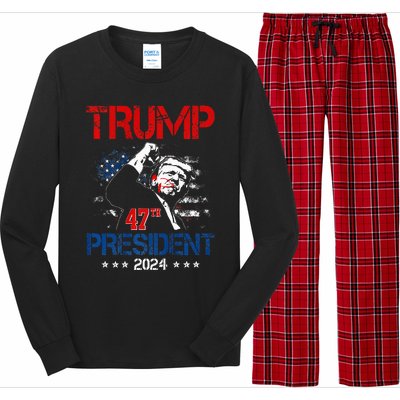 Donald Trump 47th President 2024 Trump Inauguration Day Long Sleeve Pajama Set