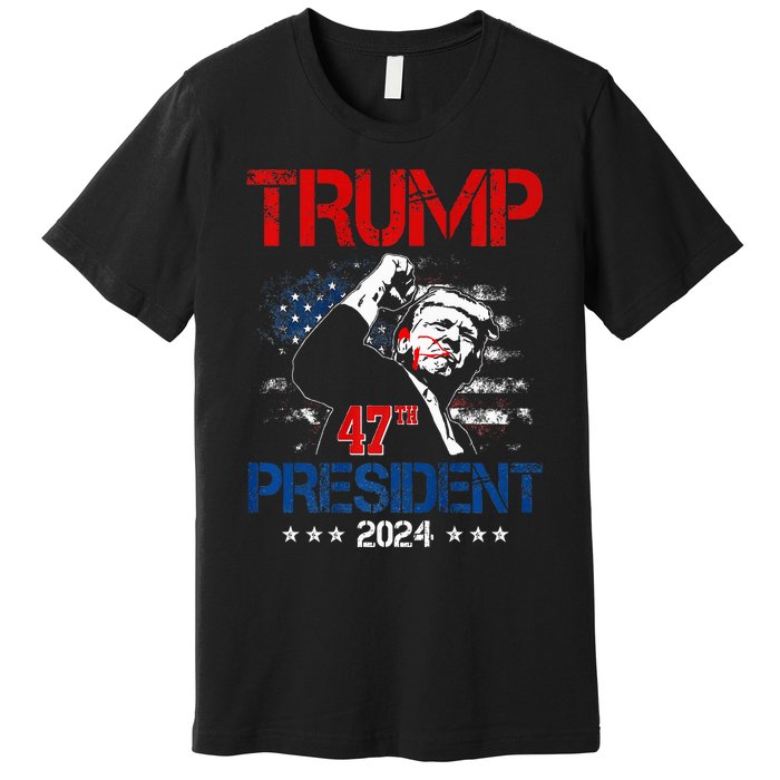 Donald Trump 47th President 2024 Trump Inauguration Day Premium T-Shirt