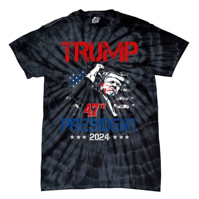 Donald Trump 47th President 2024 Trump Inauguration Day Tie-Dye T-Shirt