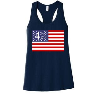 Donald Trump 45 47 Political Women's Racerback Tank