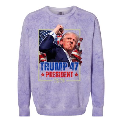 Donald Trump 47th President 2024 Trump Inauguration Day Colorblast Crewneck Sweatshirt