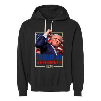 Donald Trump 47th President 2024 Trump Inauguration Day Garment-Dyed Fleece Hoodie