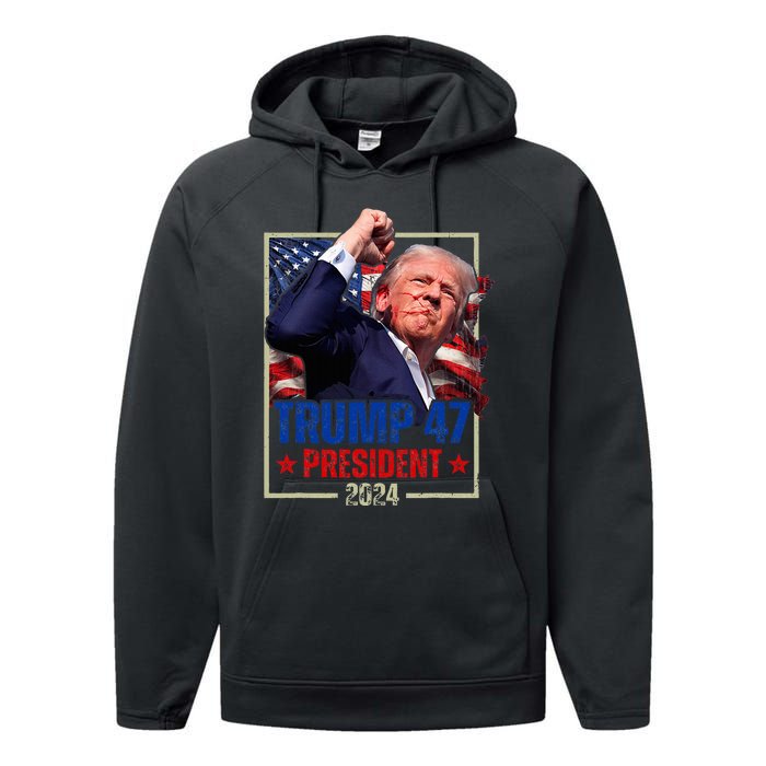 Donald Trump 47th President 2024 Trump Inauguration Day Performance Fleece Hoodie