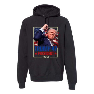 Donald Trump 47th President 2024 Trump Inauguration Day Premium Hoodie