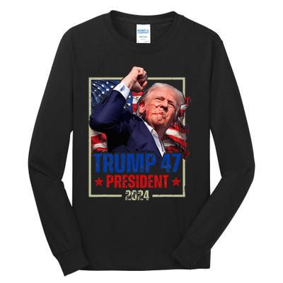 Donald Trump 47th President 2024 Trump Inauguration Day Tall Long Sleeve T-Shirt