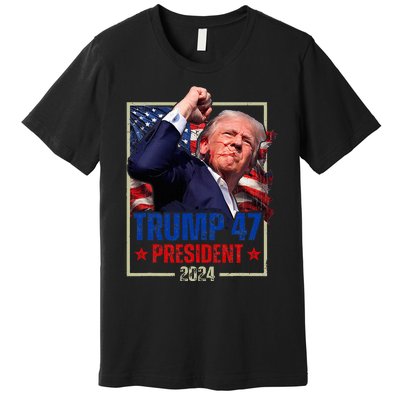 Donald Trump 47th President 2024 Trump Inauguration Day Premium T-Shirt