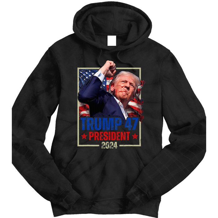 Donald Trump 47th President 2024 Trump Inauguration Day Tie Dye Hoodie