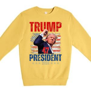 Donald Trump 47 President 2024 Trump Inauguration Day Premium Crewneck Sweatshirt