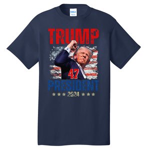 Donald Trump 47 President 2024 Trump Inauguration Day Tall T-Shirt