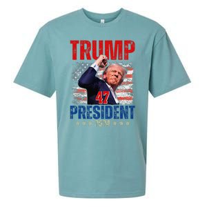 Donald Trump 47 President 2024 Trump Inauguration Day Sueded Cloud Jersey T-Shirt