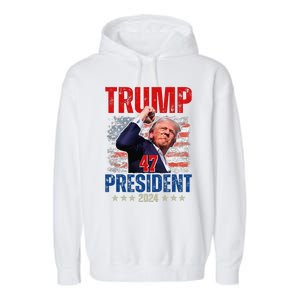 Donald Trump 47 President 2024 Trump Inauguration Day Garment-Dyed Fleece Hoodie