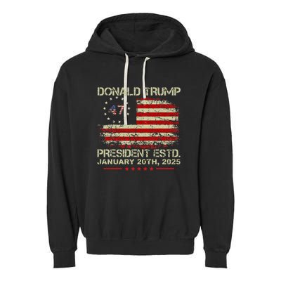 Donald Trump 47th President Inauguration 2025 Supporters Garment-Dyed Fleece Hoodie