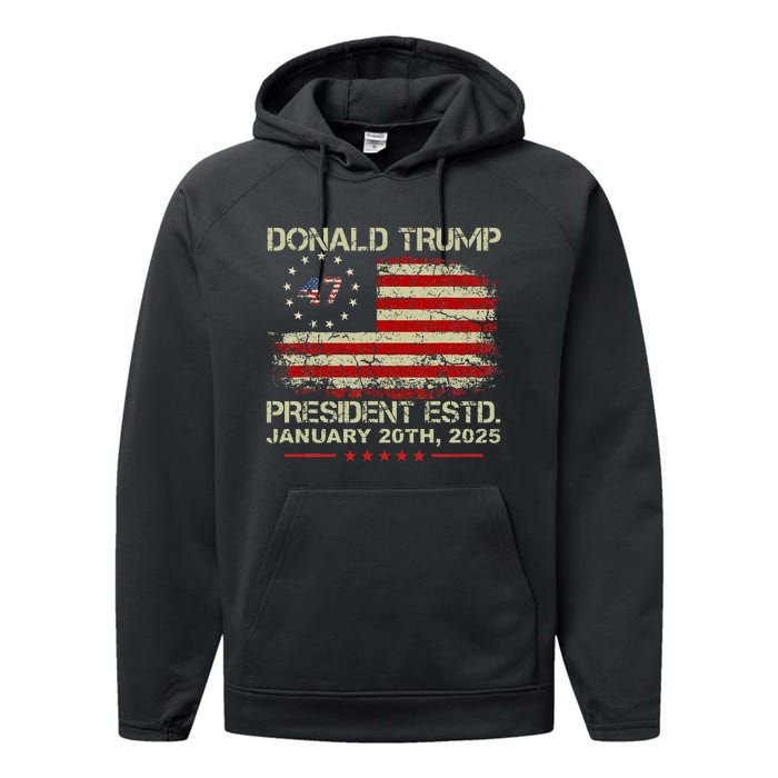 Donald Trump 47th President Inauguration 2025 Supporters Performance Fleece Hoodie