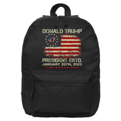 Donald Trump 47th President Inauguration 2025 Supporters 16 in Basic Backpack