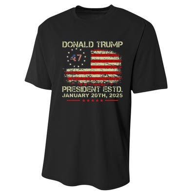 Donald Trump 47th President Inauguration 2025 Supporters Performance Sprint T-Shirt