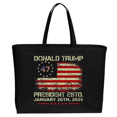 Donald Trump 47th President Inauguration 2025 Supporters Cotton Canvas Jumbo Tote