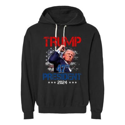 Donald Trump 47th President 2024 Trump Inauguration Day Garment-Dyed Fleece Hoodie