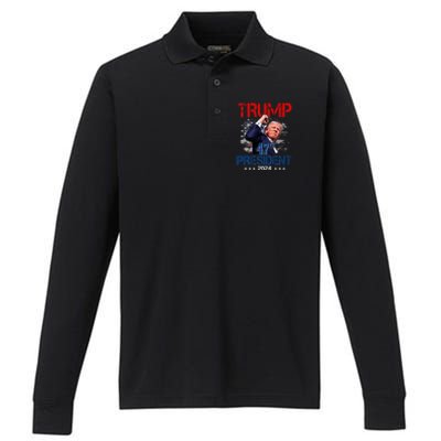 Donald Trump 47th President 2024 Trump Inauguration Day Performance Long Sleeve Polo