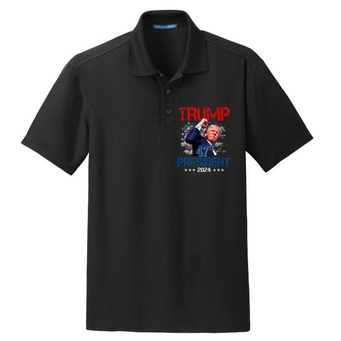 Donald Trump 47th President 2024 Trump Inauguration Day Dry Zone Grid Polo