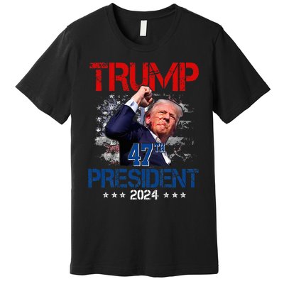 Donald Trump 47th President 2024 Trump Inauguration Day Premium T-Shirt